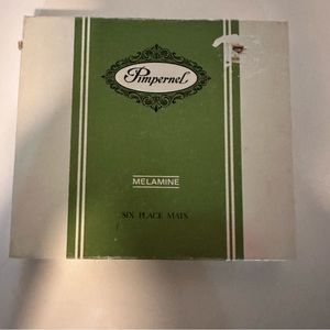 Vintage pimpernel melamine placemats, set of 5